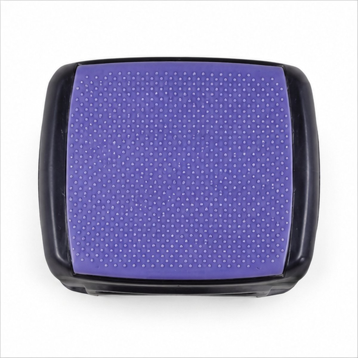 Black Plastic Step Stool with Purple Top - Image 4