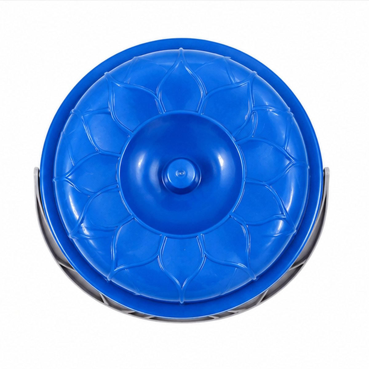 Blue Plastic Bucket with Lid and Metal Handle - Image 4