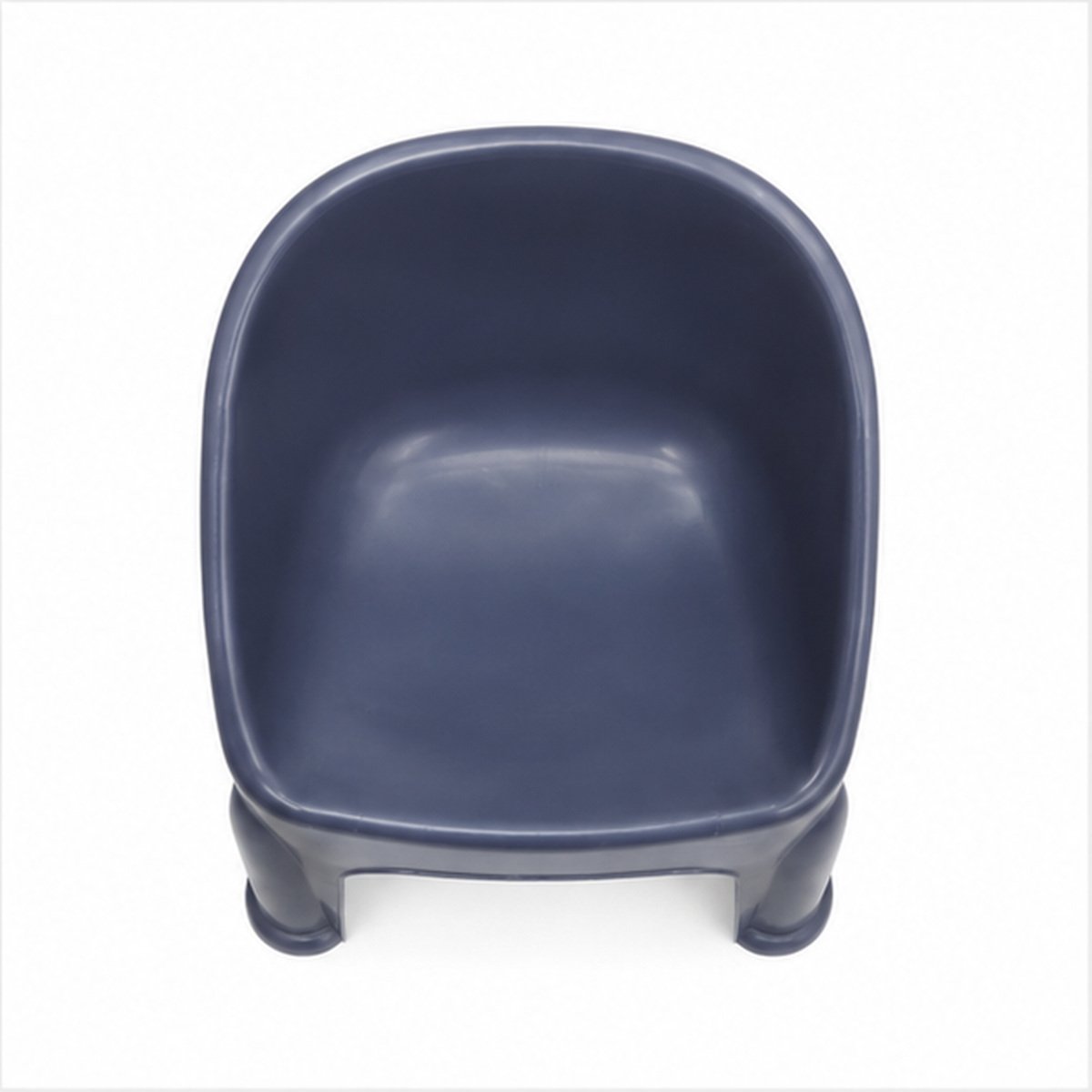 Dark Grey Plastic Kids Armchair - Image 4