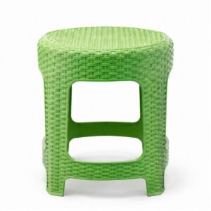 Green Woven Design Plastic Step Stool