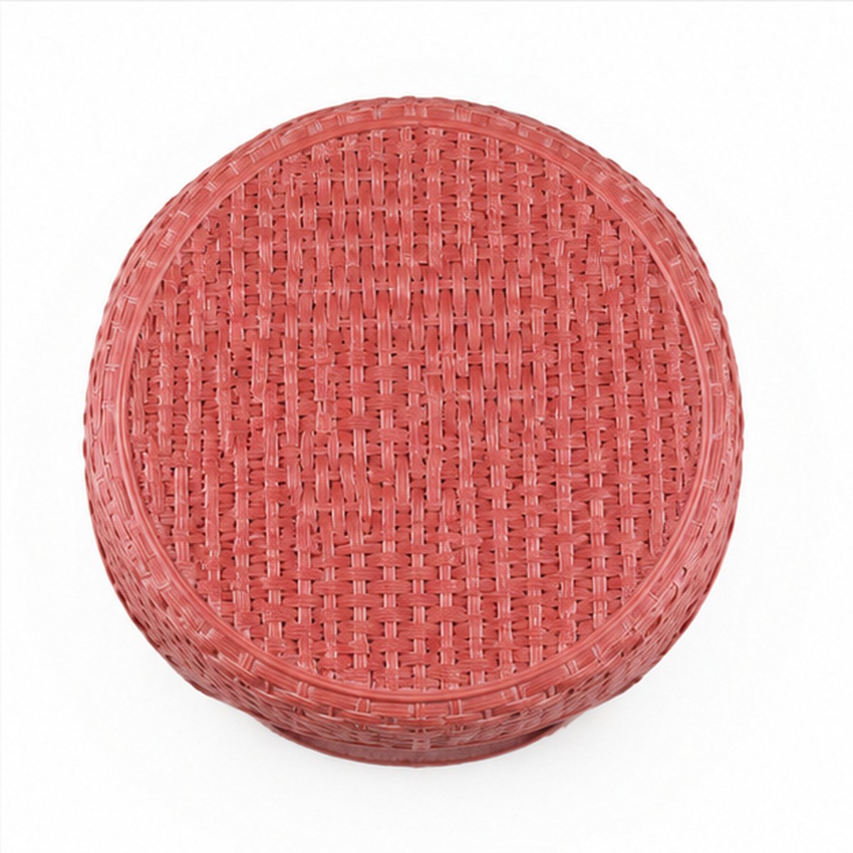 Brown Woven Design Plastic Step Stool - Image 4