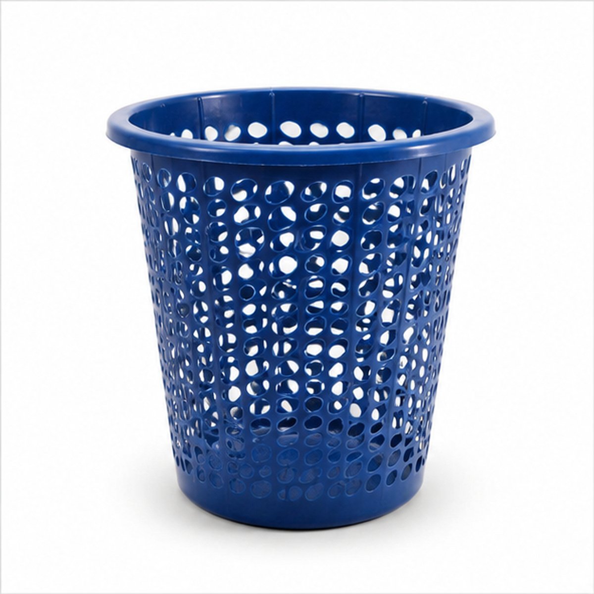 Blue Perforated Plastic Waste Basket