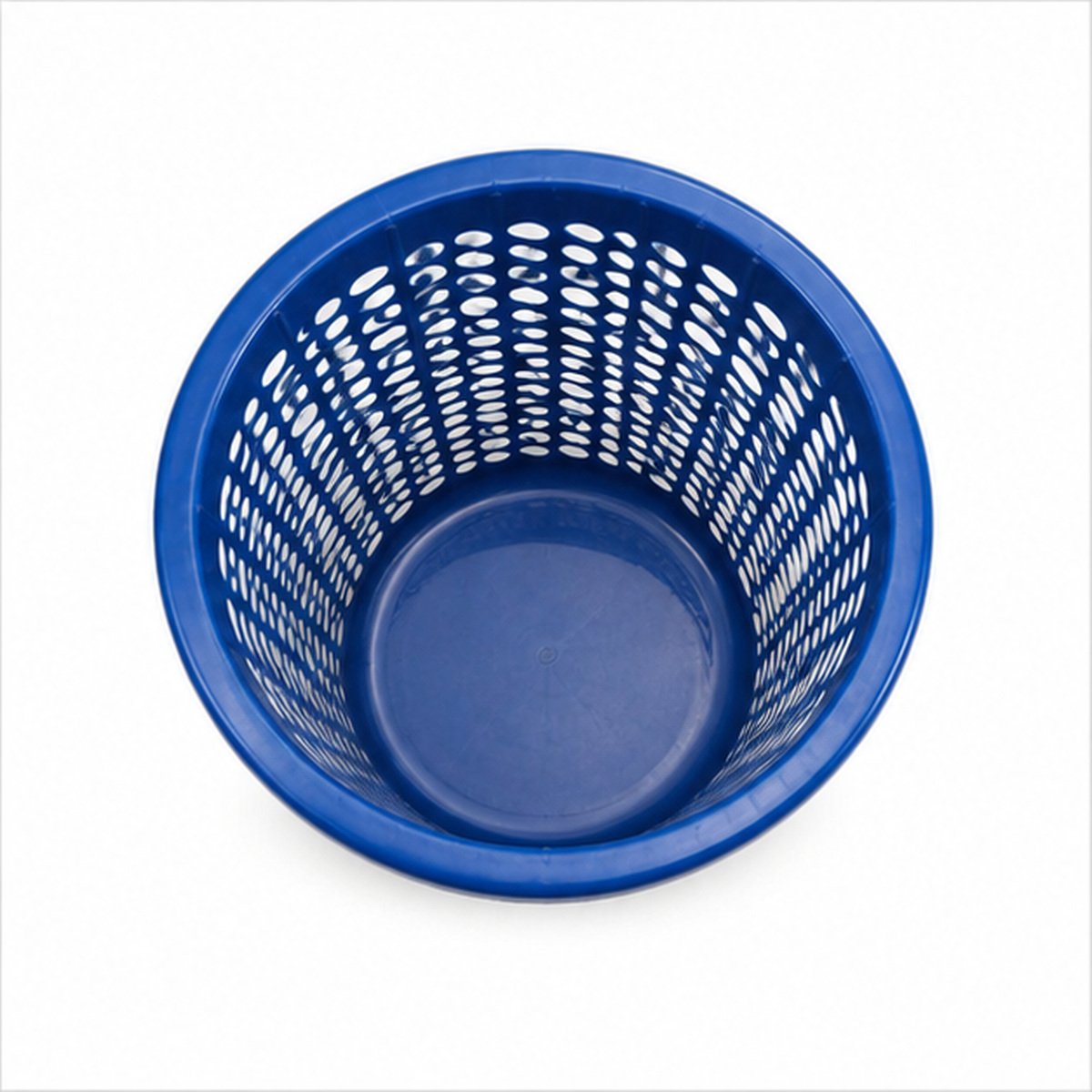 Blue Perforated Plastic Waste Basket - Image 4