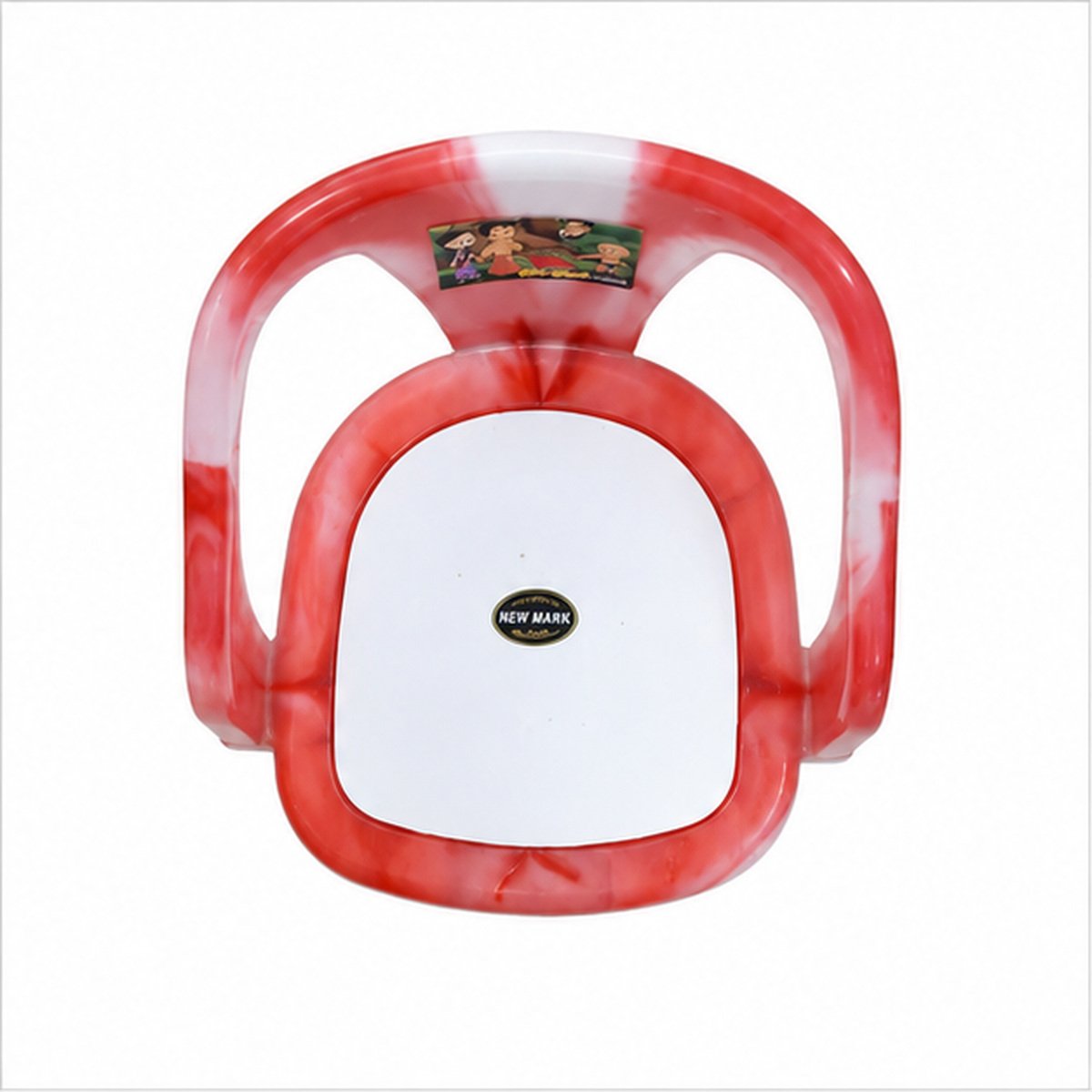 Red Plastic Kids Armchair with Printed Back - Image 4