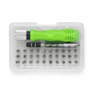 Precision Screwdriver Bit Set with Green Handle