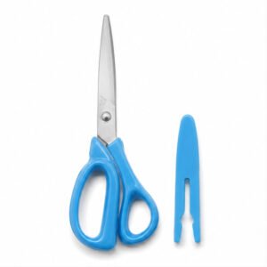 Blue Scissors with Protective Cover