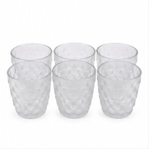 Embossed Glass Tumbler Set of 6
