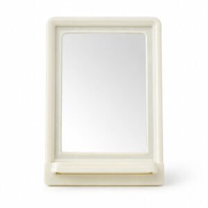 Rectangular Table Mirror with Stand - Cream