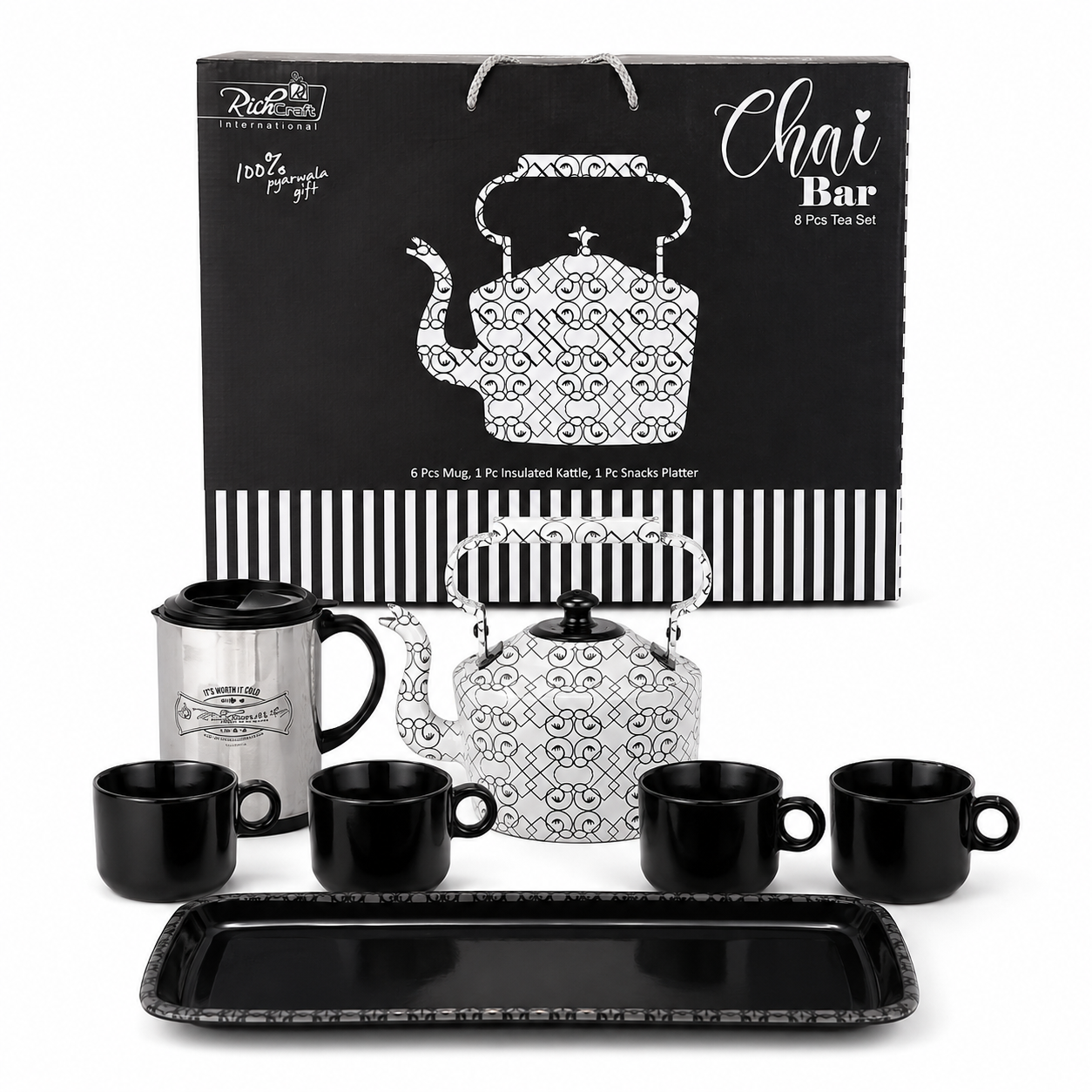 Chai Bar 8-Piece Tea & Snack Serving Set - Image 3