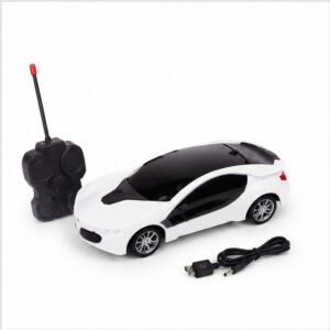White Streamlined Remote Control Car