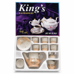 King's Chinaware 15-Piece Premium Tea Set