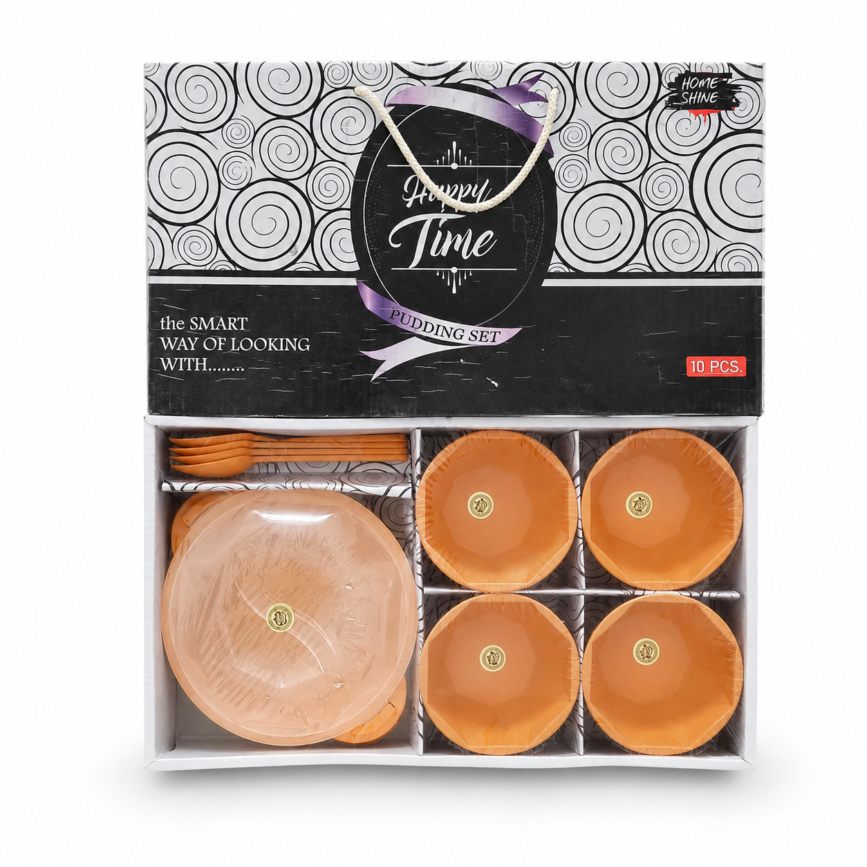 Happy Time 10-Piece Pudding & Dessert Set - Orange
