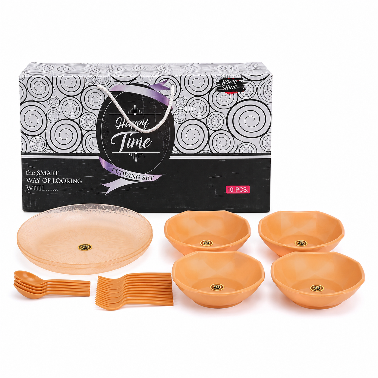 Happy Time 10-Piece Pudding & Dessert Set - Orange - Image 3