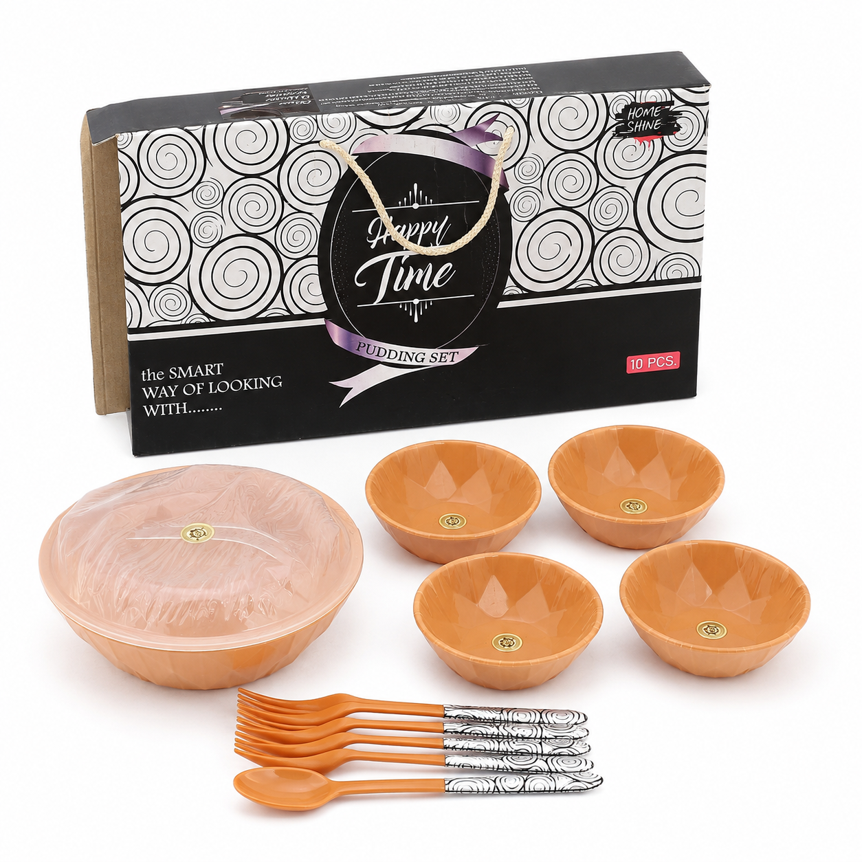 Happy Time 10-Piece Pudding & Dessert Set - Orange - Image 4