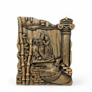 Bronze Radha Krishna Landscape Decorative Frame