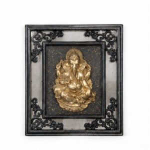 Golden Ganesha Black Ornate Decorative Frame