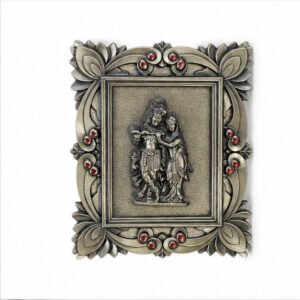 Silver Radha Krishna Ornate Decorative Frame