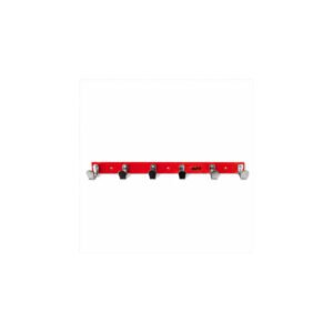 Red Wall-Mounted Multipurpose Hook Rail