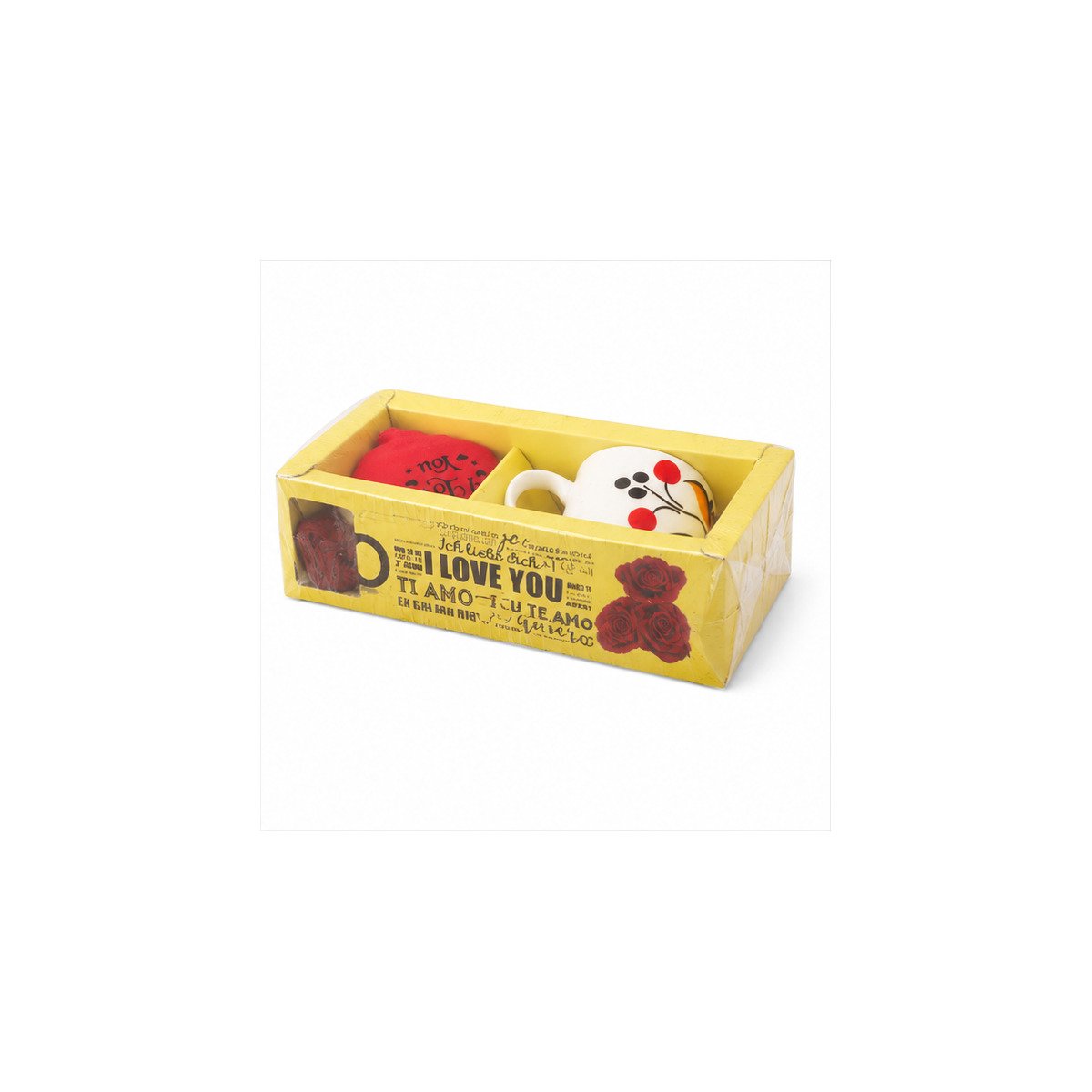 Decorative Mug Gift Set with Red Accent - Image 2