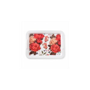 Red Floral Tea Cup Set