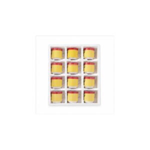 Yellow Printed Cup Set of 12