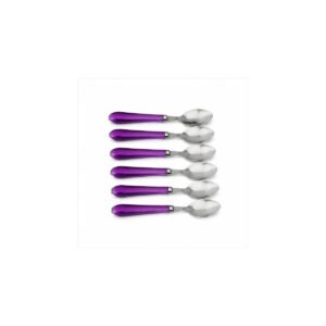 Purple Handle Dessert Spoon Set