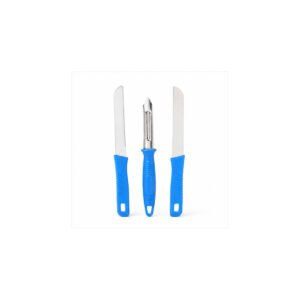 Blue Handle Kitchen Knife Set of 3