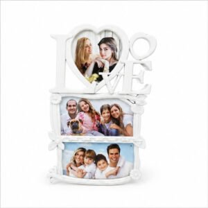 White LOVE Multi-Photo Family Collage Frame