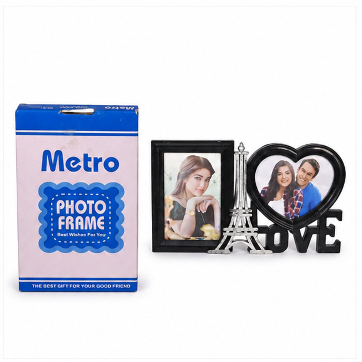 Black Eiffel LOVE Double Photo Frame - Image 2