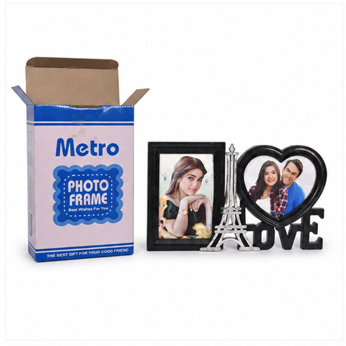 Black Eiffel LOVE Double Photo Frame - Image 3