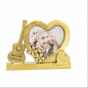 Golden Guitar & Heart Love Photo Frame