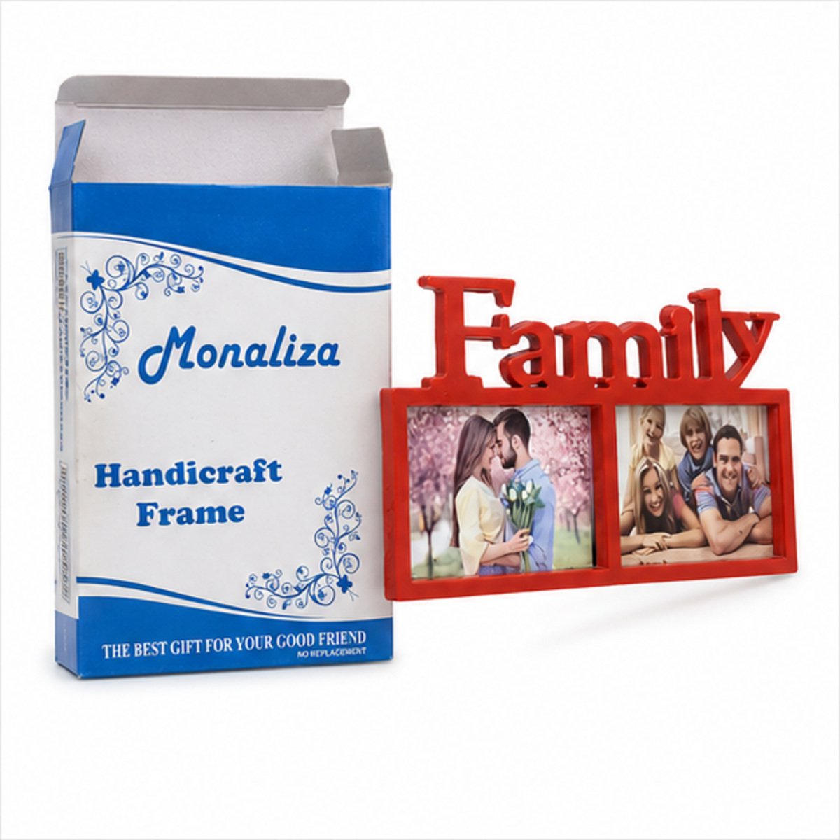 Red Family Double Photo Frame - Image 3