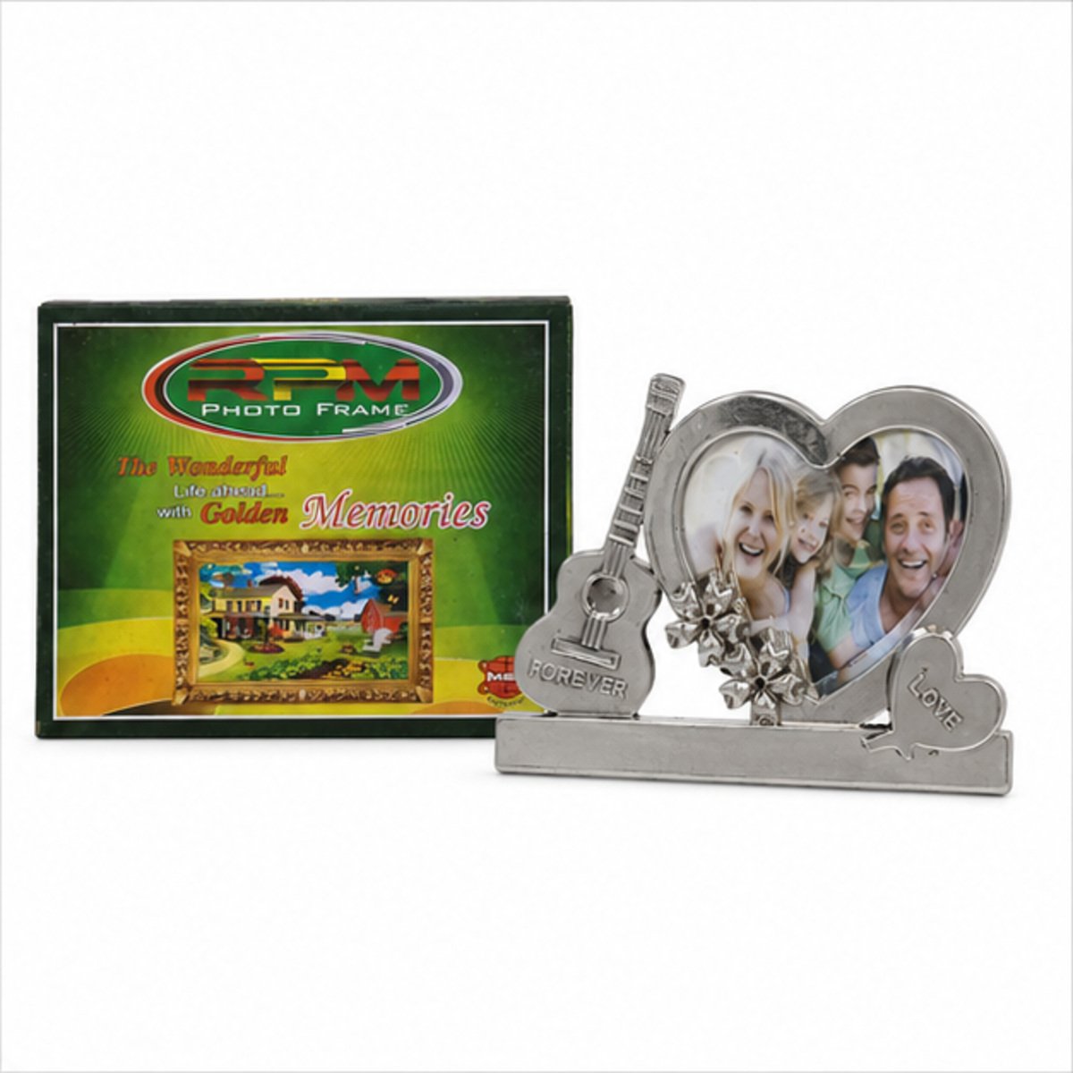 Purple & Silver Folding Double Photo Frame - Image 2