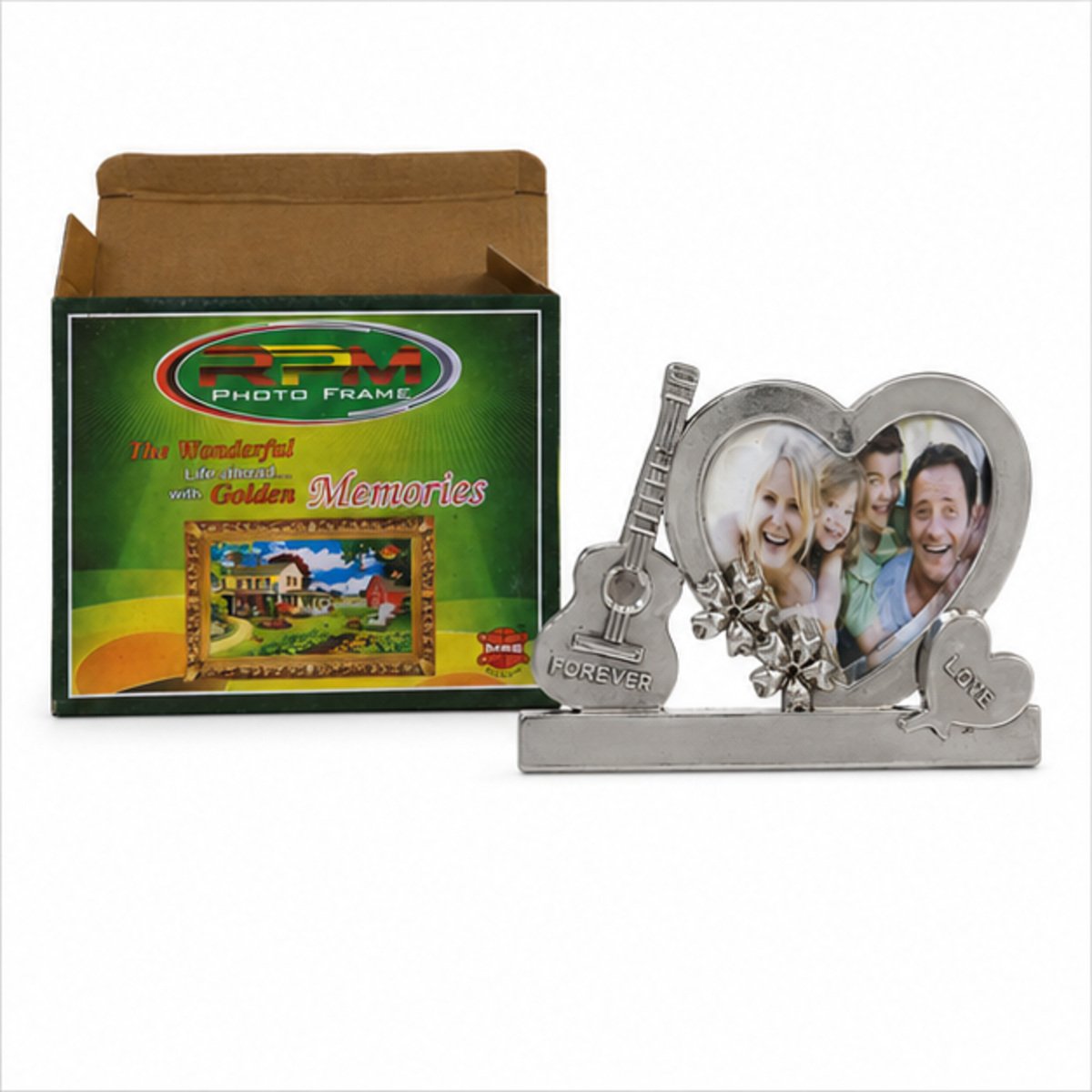 Purple & Silver Folding Double Photo Frame - Image 3