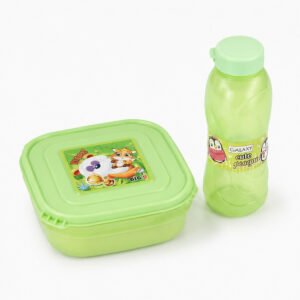 ViyoKart Light Green Lunch Box & Water Bottle Set